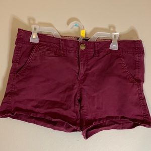 Size 10 American Eagle shorts were a few times maroon color